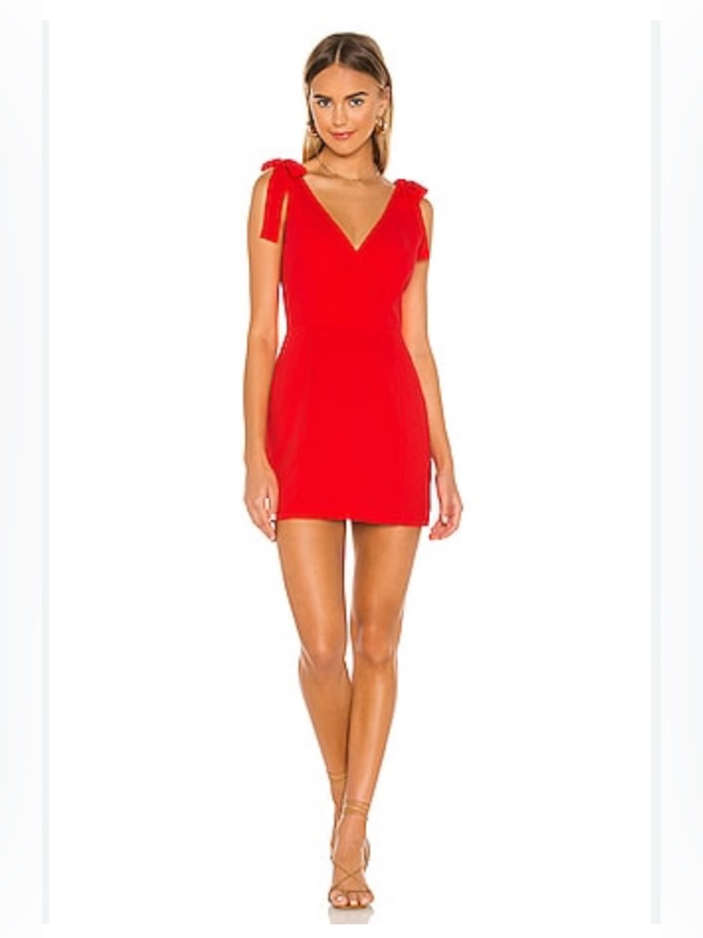 Amanda Uprichard Revolve Allora Dress in Crimson